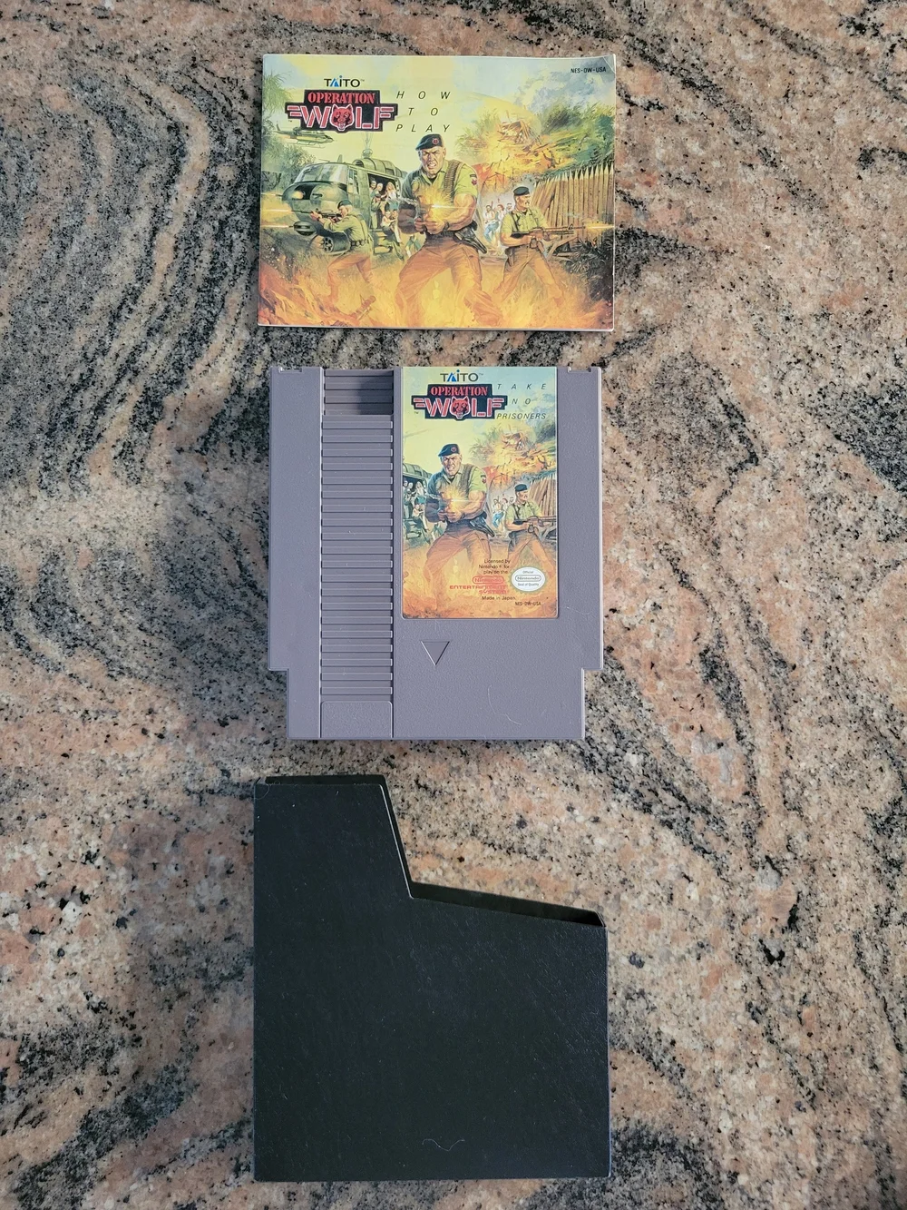Nintendo (NES): Operation Wolf Game with Protective Sheath. Excellent Condition.